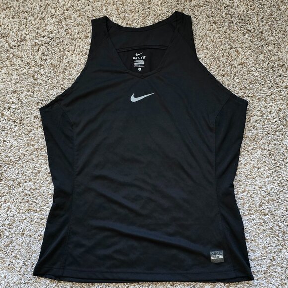 Nike Men’s Black Running Singlet – Size Large - Picture 1 of 7